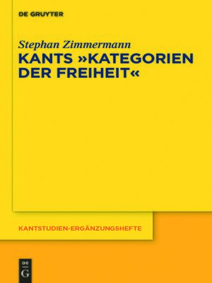 cover image of Kants "Kategorien der Freiheit"